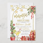 Margaritas en Mistletoe Cactus Vrijgezellenfeest Kaart (Voorkant)