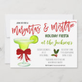 Margaritas en Mistletoe Holiday Uitnodiging (Voorkant)