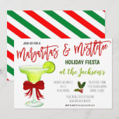 Margaritas en Mistletoe Holiday Uitnodiging (Voorkant / Achterkant)