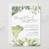 Margaritas en Mistletoe-kerstcocktail Kaart (Voorkant)
