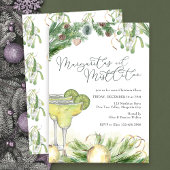 Margaritas en Mistletoe-kerstcocktail Kaart