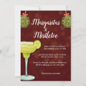 Margarita's en Mistletoe Kerstfeest Cocktails Kaart (Voorkant)