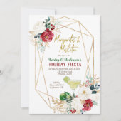 Margaritas en Mistletoe Kerstmis Fiesta Kaart (Voorkant)