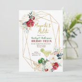 Margaritas en Mistletoe Kerstmis Fiesta Kaart (Staand voorkant)