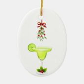 Margaritas en Mistletoe Kerstmis Keramisch Ornament (Voorkant)