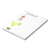 Margaritas en Mistletoe Kerstmis Notitieblok (Linkerzijde)