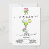 Margaritas en Mistletoe Kerstparty Fiesta Kaart (Voorkant)
