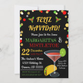 Margaritas en Mistletoe Party Invitation Kaart (Voorkant)
