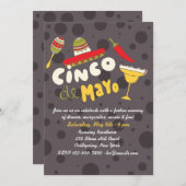 Margaritas en More Cinco de Mayo Invitation Kaart (Voorkant / Achterkant)