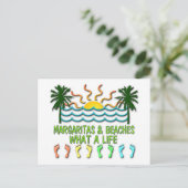 Margaritas en stranden briefkaart (Staand voorkant)