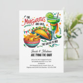 Margaritas en Tacos Leuke kleurrijke verlovingsfee Kaart (Staand voorkant)