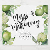 Margaritas groene limoenen en loof likeurfles etiket (Enkel label)