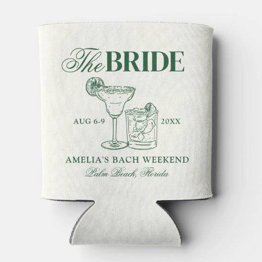 Margaritas & Huwelijk Bachelorette De Bruid Blikjeskoeler (Achterkant)