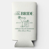 Margaritas & Huwelijk Bachelorette De Bruid Seltzer Blikjeskoeler (Achterkant)