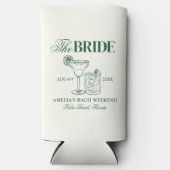 Margaritas & Huwelijk Bachelorette De Bruid Seltzer Blikjeskoeler (Voorkant)