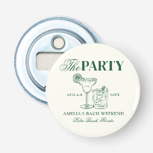 Margaritas & Huwelijk Bachelorette De Partij Button Flesopener
