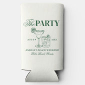 Margaritas & Huwelijk Bachelorette Feestje Seltzer Blikjeskoeler (Achterkant)