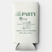 Margaritas & Huwelijk Bachelorette Feestje Seltzer Blikjeskoeler (Voorkant)