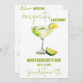 Margaritas & Huwelijk Bachelorette Weekend Party Kaart (Voorkant / Achterkant)