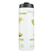 Margaritas & Huwelijk Bachelorette Weekend Party Thermosbeker (Voorkant)