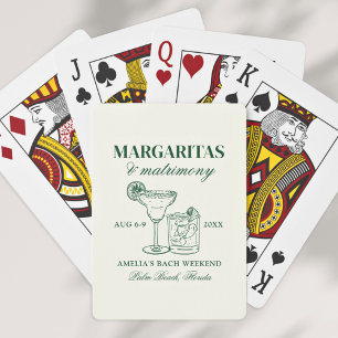 Margaritas & Huwelijk Bachelorette Weekend Pokerkaarten