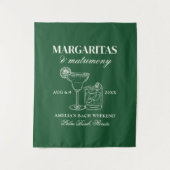 Margaritas & Huwelijk Bachelorette Weekend Wandkleed (Voorkant)