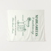 Margaritas & Huwelijk Bachelorette Weekend Wandkleed (Voorkant (horizontaal))