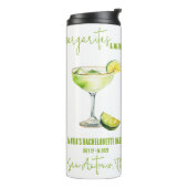 Margaritas & Huwelijk Bachelorette Weekendfeest Thermosbeker (Gedraaid links)