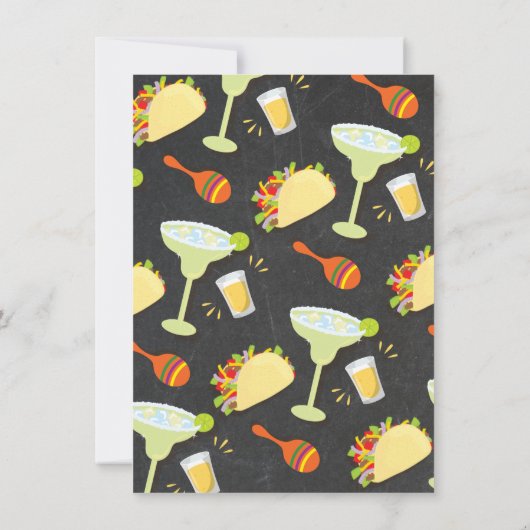 Margarita's Huwelijk Mexicaans Fiesta Vrijgezellen Kaart (Achterkant)