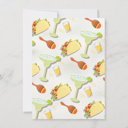 Margarita's Huwelijk Mexicaans Fiesta Vrijgezellen Kaart (Achterkant)