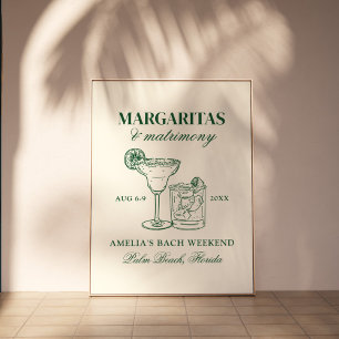 Margarita's & Huwelijk Vrijgezellenweekend Poster