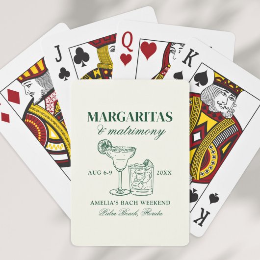 Margaritas & Huwelijksvrijgezellenweekend Pokerkaarten
