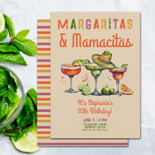 Margaritas Mamacitas Kleurrijke Fiesta 30e Verjaar Kaart