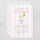 Margaritas Matrimony Bridal Shower Invitation Kaart (Voorkant)