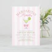 Margaritas Matrimony Bridal Shower Invitation Kaart (Staand voorkant)