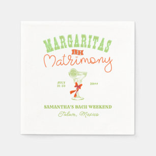 Margaritas & Matrimony Tulum Meisje-avond Servet
