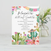 Margaritas met mijn Senoritas Bachelorette Party Kaart (Staand voorkant)