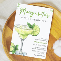 Margarita's met mijn Senorita's  Bruidsuitnodiging