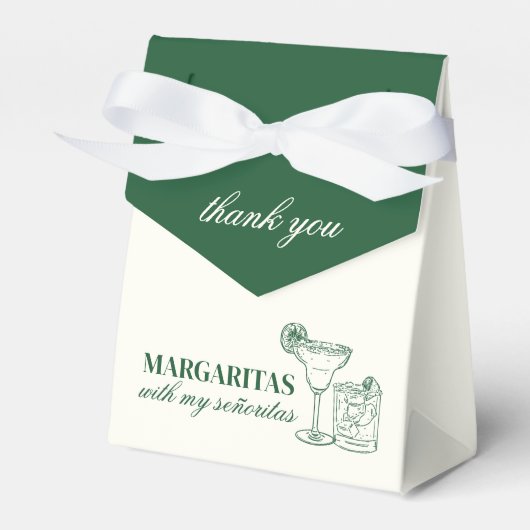 Margaritas met mijn Señoritas vrijgezellenweekend Bedankdoosjes (Voorkant Zijde)