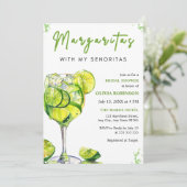 Margaritas met mijn Vrijgezellenfeest Senoritas Fi Kaart (Staand voorkant)