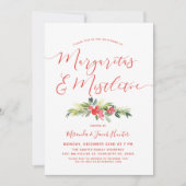 Margaritas & Mistletoe | Kerstfeest Kaart (Voorkant)
