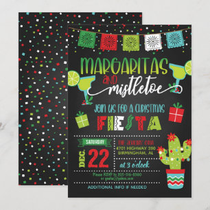 Margaritas & Mistletoe kerstfeest uitnodiging