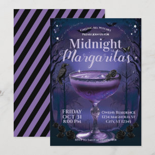 Margaritas om middernacht Cocktailparty (paars) Kaart
