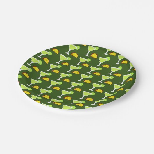 Margaritas + Tacos! Papieren Bordje (Gekanteld)