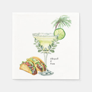Margaritas & Tacos Tropische Trouwdouche Servet