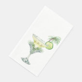 Margaritas Tropische bruiloft Cocktail Servet (Hoek)
