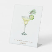 Margaritas Tropische gepersonaliseerde cocktail te Reclamebord Met Voetstuk (Voorkant)
