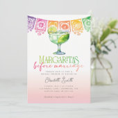 Margaritas voor het Vrijgezellenfeest van Marriage Kaart (Staand voorkant)