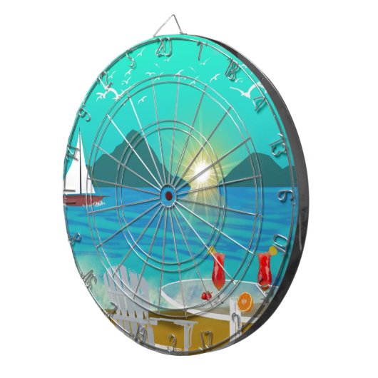 Margaritaville Dartbord (Voorkant Rechts)