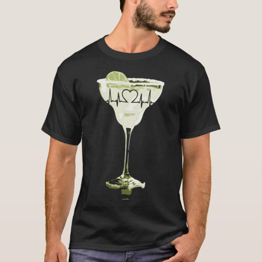Margaritaville Pulse Line Hebeat Margarita Glass T-shirt (Voorkant)